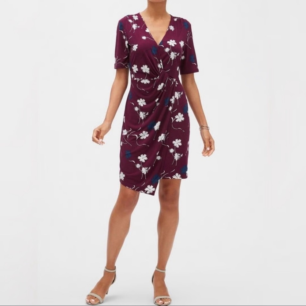 NEW Banana Republic Floral Wrap Midi Dress - Work / Semiformal / Fall Events